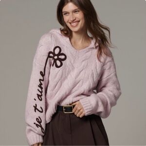 Anthropologie Maeve Cable Knit Sweater XS